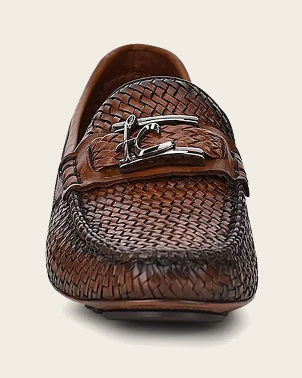 Driver embroidered brown shoe 14 Driver embroidered brown shoe