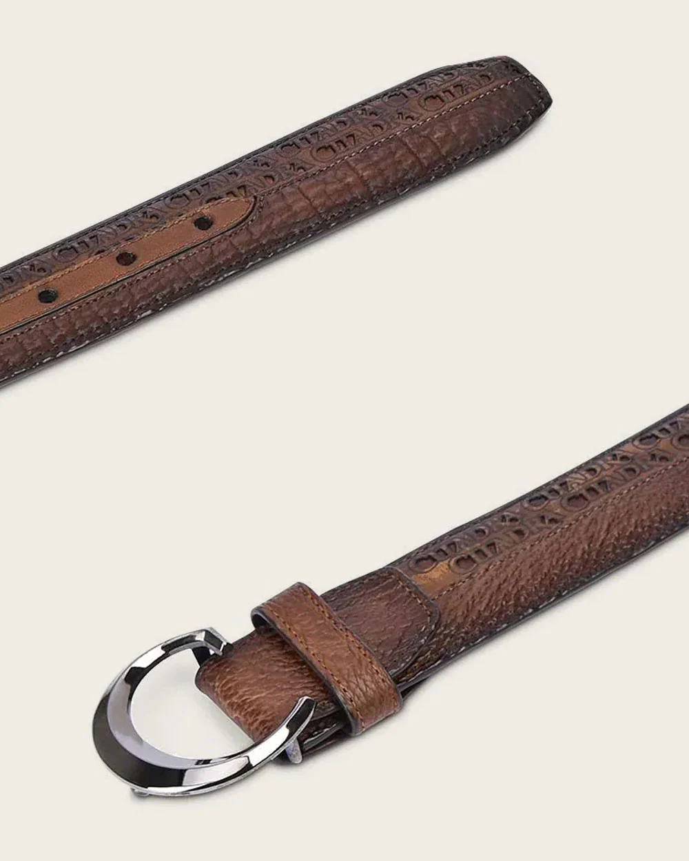 Honey engraved exotic Belt 12 Honey engraved exotic Belt